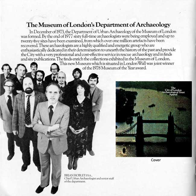 The City of London Archaeological Trust Appeal booklet 1978