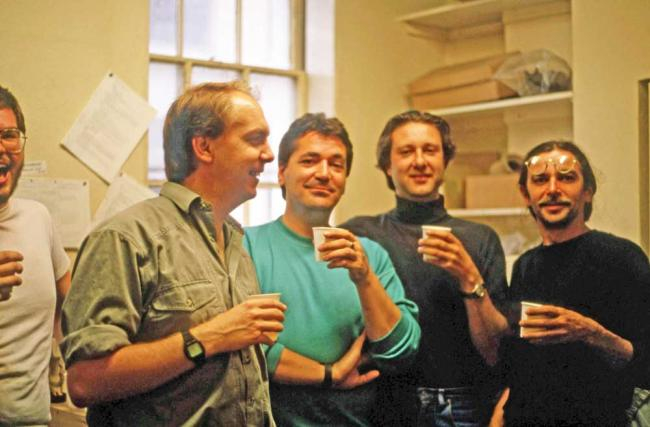 Eric Norton and co-workers having a tea break