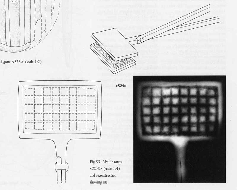Waffle tongs from the Monument House (BPL95) cellar