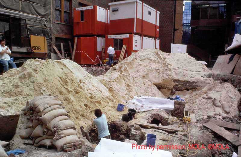 Life’s a beach! Five lorry loads of sand and a considerable amount of effort later, the culvert and shaft were finally backfilled and consolidated.