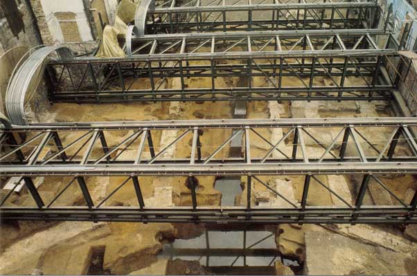 View of the amphitheatre looking east from the Guildhall Yard....