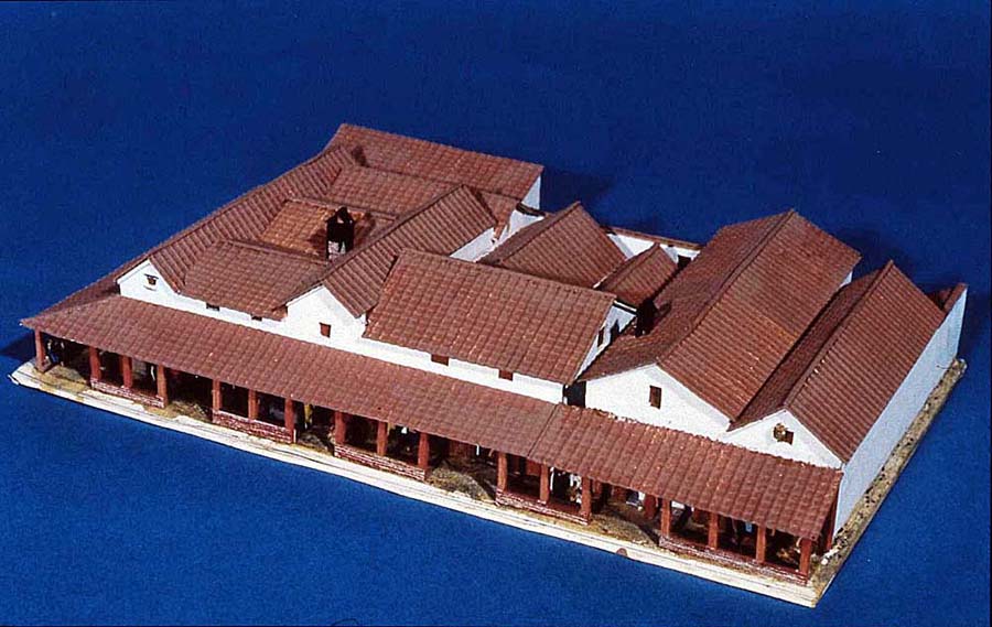 Forum model -  completed strip buildings