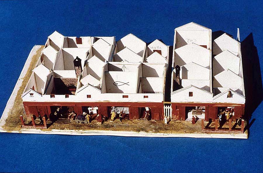 Forum model strip buildings awaiting roofs