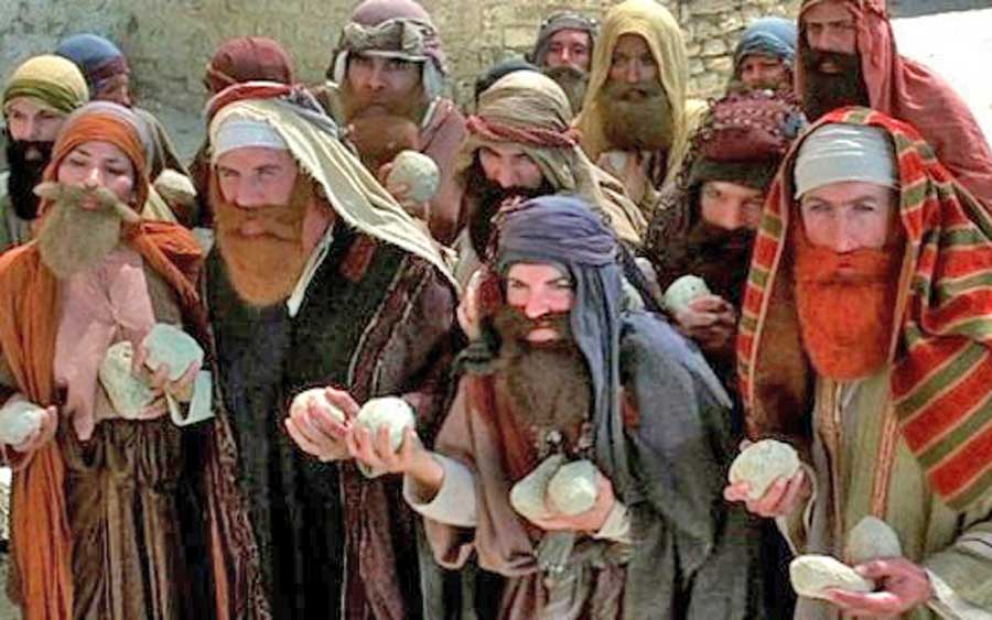 The bearded fraternity of the DUA on their way to Peter Cardiff’s reception