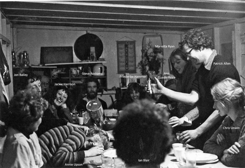 Party in GPO75 site hut